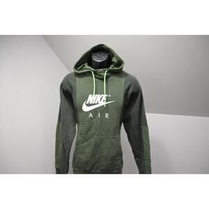 Nike Air Hoodie Jogger Cotton Blend Green Pull Over Fleece Sweater Mens Medium